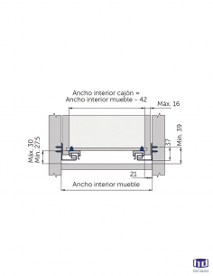 Guía oculta HD con freno... 2