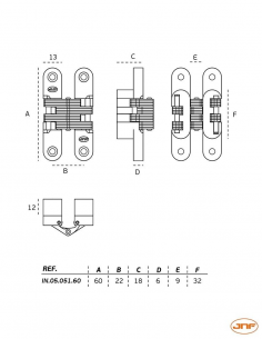 Bisagra oculta IN.05.051 2