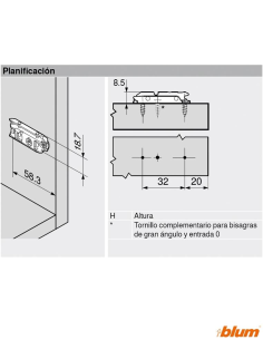 Base Recta Excéntrica Blum... 2