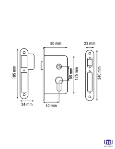 Cerradura HD 6085 Eje 85mm... 2