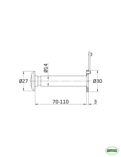 Mirilla superangular 70-110 mm 2