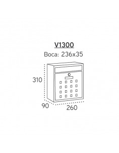 Buzón acero Mira V-1302 2
