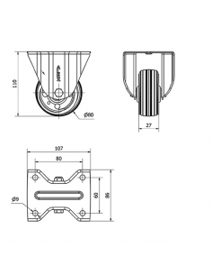 Rueda fija ZV-BS fijación... 2