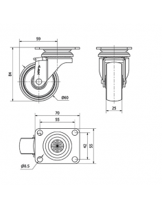 Rueda giratoria Z-BP... 2