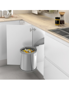 Cubo basura redondo acero...