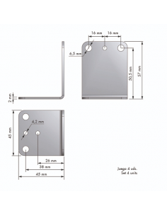 Kit escuadras fijación basal 2