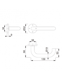 Manivela roseta Baden 2