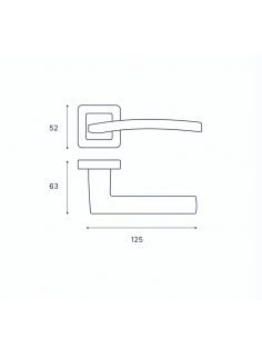 Manivela roseta cuadrada Adara 2