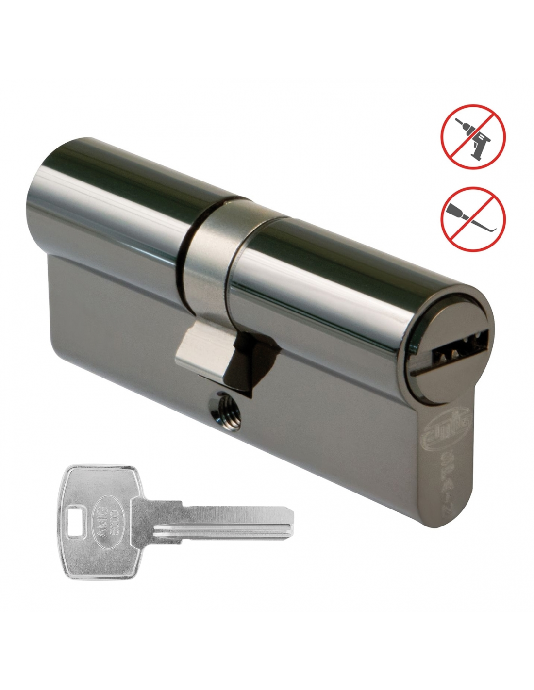 Cerradura-Tirador Silver Para Puertas Correderas De Aluminio. Con Cilindro  Y 2 Llaves.