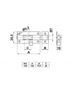 Pasador cerrojillo mod. 391 2