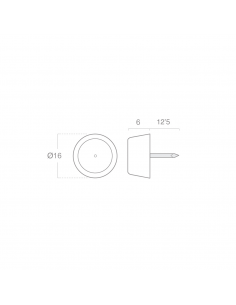 Pata con clavo 16 mm 2