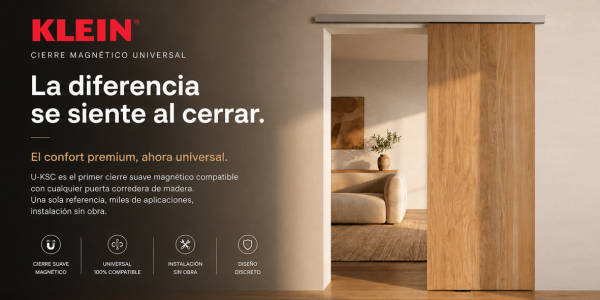 U-KSC de KLEIN: el cierre magnético universal que convierte cualquier puerta corredera en una experiencia premium